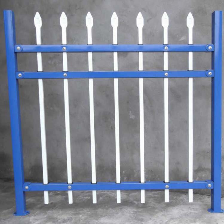 Community wall safety isolation fence, road isolation zinc steel guardrail, rural courtyard wall spray plastic fence