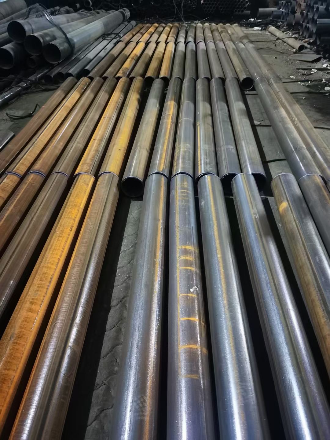 Lecong straight seam welded steel pipe, internal and external anti-corrosion steel pipe, 6-meter carbon steel pipe, low-pressure fluid pipe DN25 Q355B