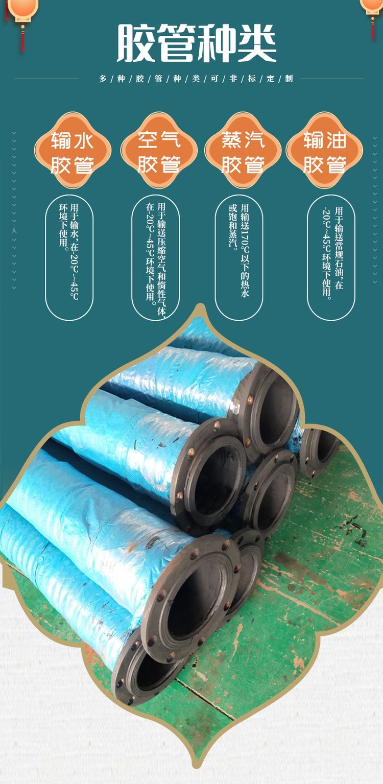 Yimao supplies high-pressure steel wire wound hydraulic hose, wear-resistant suction and drainage hose