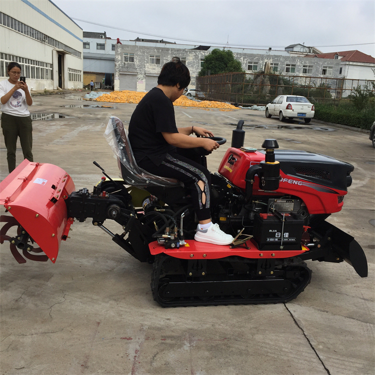 多功能田園管理機 35馬力履帶式微耕機 旱地款果園大棚耕整機