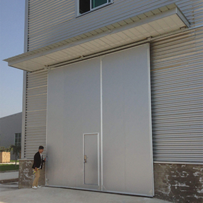 Wholesale supply of electric manual industrial sliding door, Sliding door, warehouse workshop, color steel sandwich panel insulation door