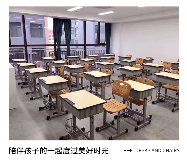 Reading Classroom ABS Green Desks and Chairs Primary School Students Writing Desk Multifunctional Homework Learning Desk Set