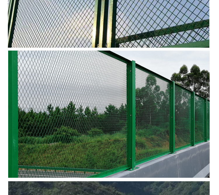 Bridge anti falling and anti throwing mesh Galvanized spray plastic anti throwing mesh Dipped plastic isolation wire mesh