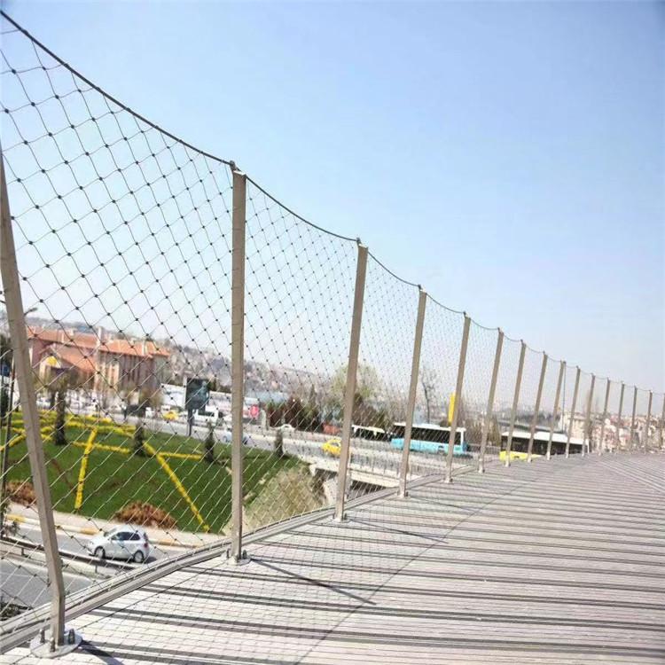 304 stainless steel rope mesh flexible steel wire rope woven fence for anti falling objects in high-rise buildings in residential areas