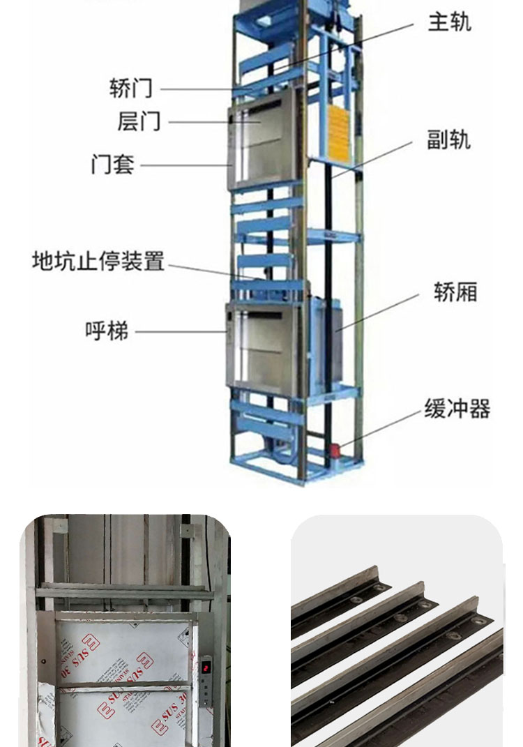 Installation of floor mounted food elevator in hotels and restaurants, manufacturer's delivery of food elevator