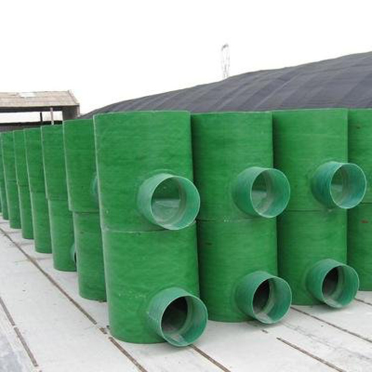 Fiberglass inspection well municipal engineering corrosion-resistant buried pipe fittings, sewage shaft, water and rainwater well, high-temperature resistance