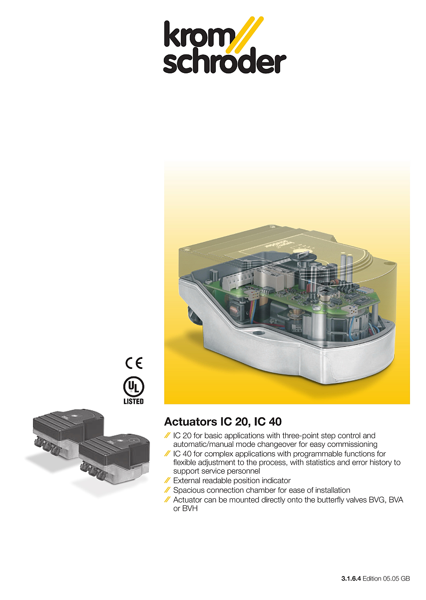 IC40A2AR10 German Krom damper actuator 100-230V 4-20mA 0-1000 Ω feedback