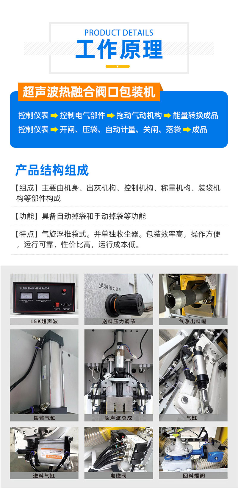 Qiangke Machinery Ultrasonic Packaging Machine Dry Powder Mortar Putty Powder Granular Material Packaging Equipment