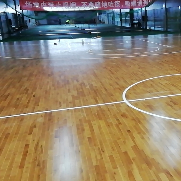 Solid wood sports floor Basketball court badminton court maple birch indoor stadium wood floor NHY-258