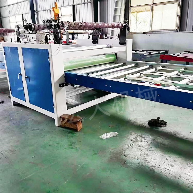 Fish belly white rock pattern board, wood grain paper flat pasting machine, wood veneer cold and hot adhesive film pasting machine, door-to-door installation guidance