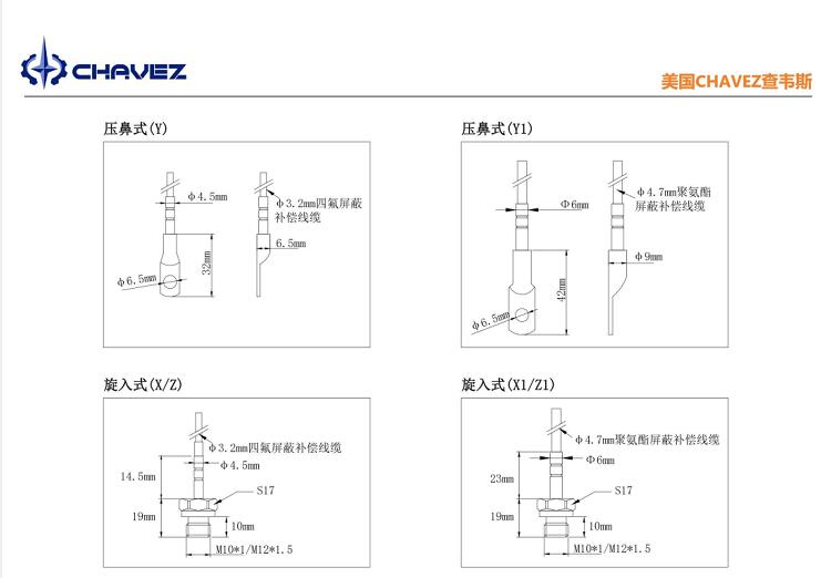 Imported platinum resistance temperature sensor CWDZ00 CHAVEZ, USA