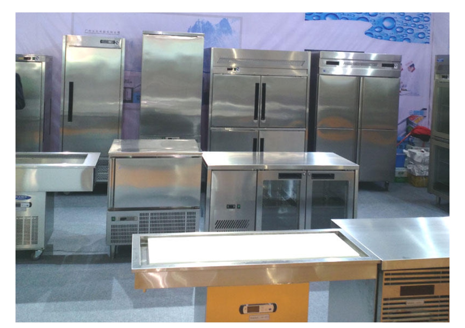 Marine refrigerator duck blood light resistance test refrigerator customized supply and marketing cooperative refrigerator kitchen stainless steel air-cooled freezer