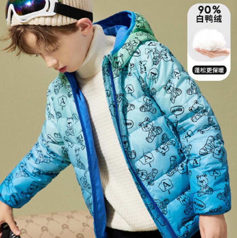 Luo Xiaomi winter clothing down jacket fashion brand discount children's clothing physical store network Kwai live broadcast source of goods tail