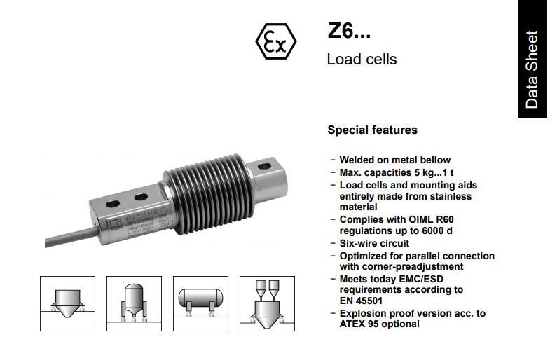 1-Z6FC3/50kg-1 weighing sensor German HBM sensor for packaging scales