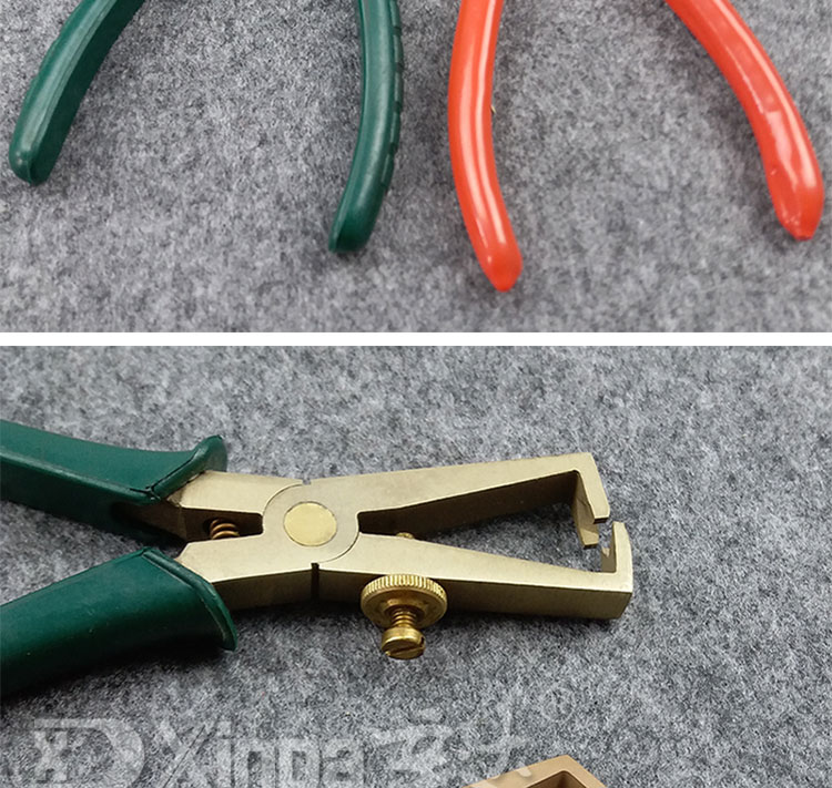 Xinda explosion-proof Wire stripper 6-inch copper pliers All copper crimping pliers Spark free tools