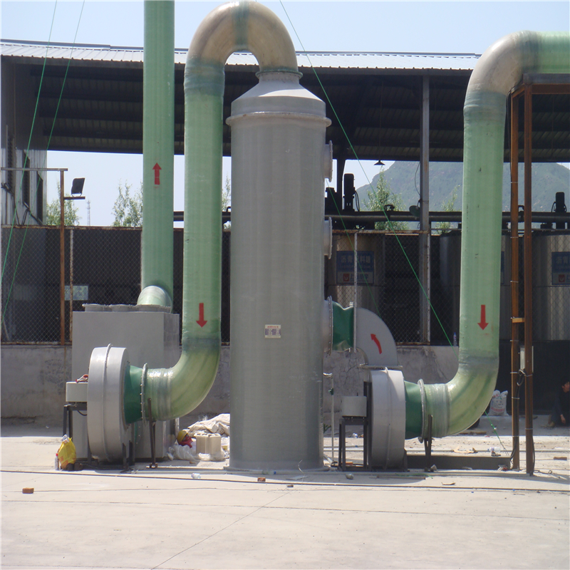 Herui workshop waste gas treatment spray tower, fiberglass desulfurization tower, inorganic waste gas purification tower