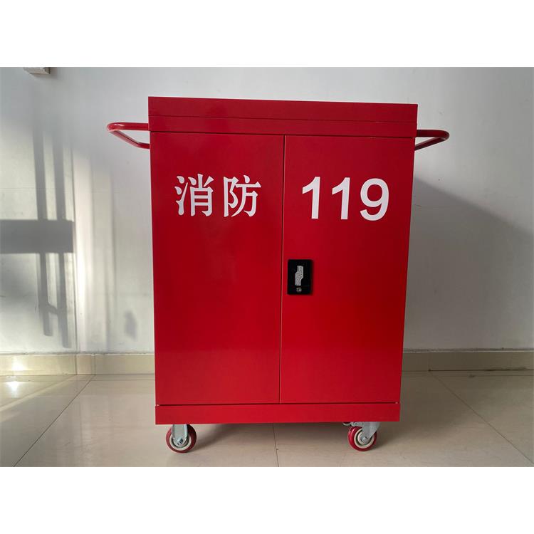 Red printing thickened steel fire fighting equipment Double door tool cabinet of Cart