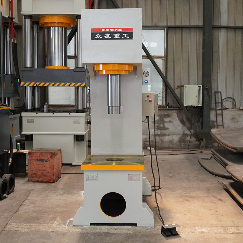 200 ton single arm mechanical shaping hydraulic press for large tonnage customization 200T correction single column hydraulic press C-type press