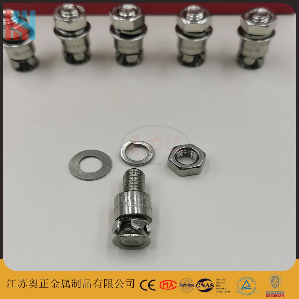 Aozheng oking316 back bolt marble stainless steel dry hanging screw M6M8 stone curtain wall anchor bolt