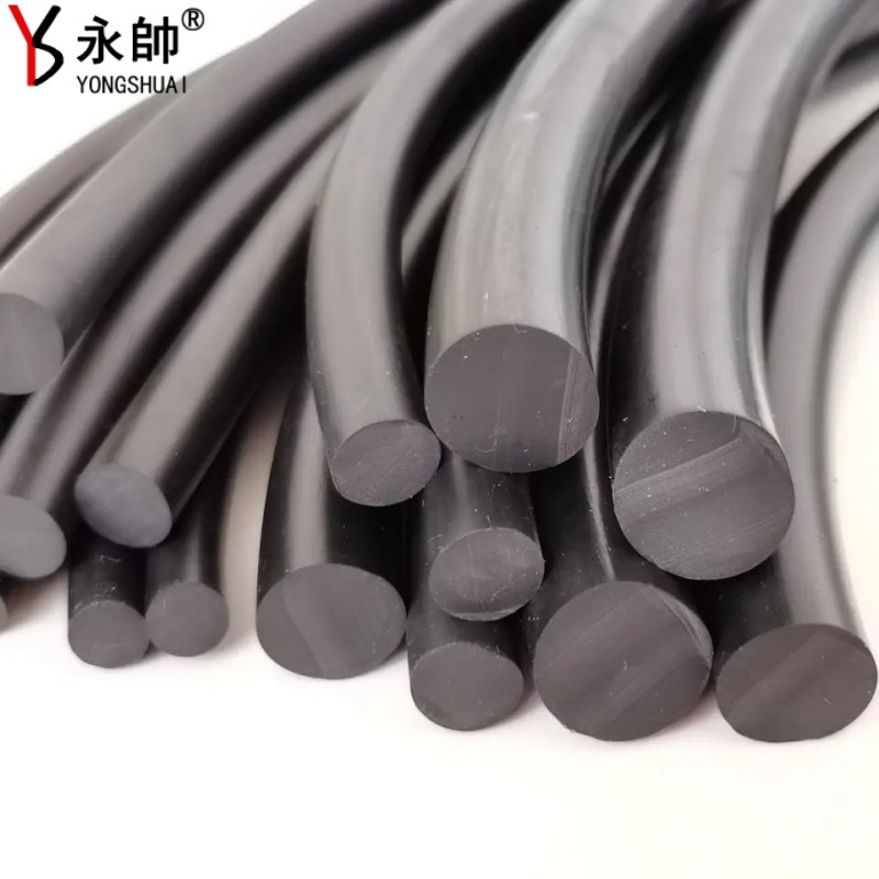 Nitrile EPDM black fluorine rubber solid round strip/oil resistant O-ring sealing strip/NBR nitrile rubber rope