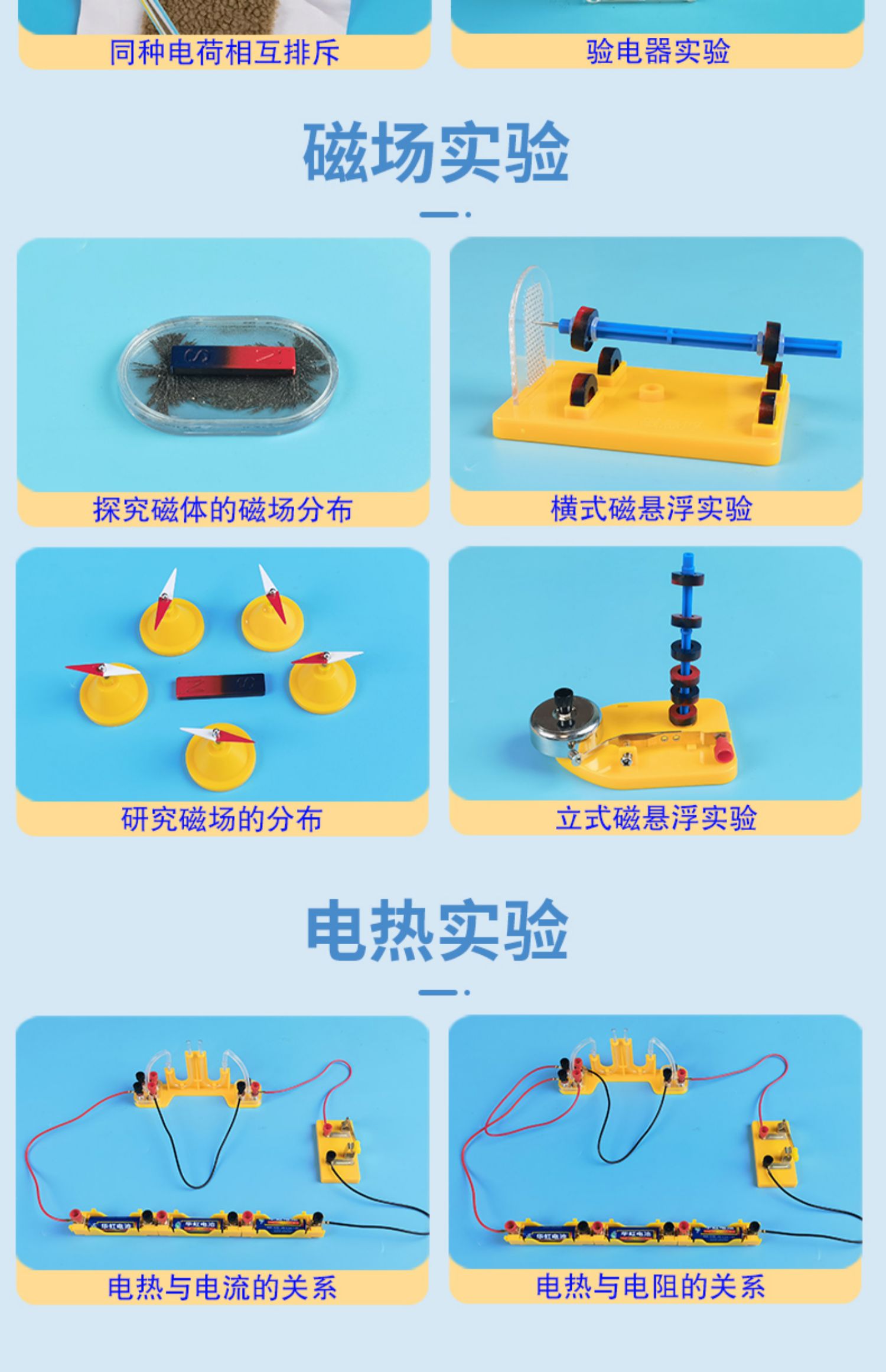 Xuefan Junior High School Physics Experiment Equipment Middle School Students Electromagnetism Electrical Experiment Box Mechanical Optics Circuit Package People's Education Press Grade 2, Grade 3, Grade 8, Grade Ninth grade Science Water Lens Resistance Box