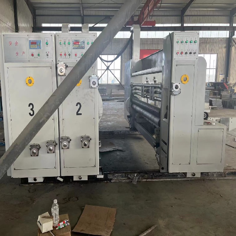 Printing slotting machine dual color printing automatic dual color machine paper box mechanical ink die-cutting machine