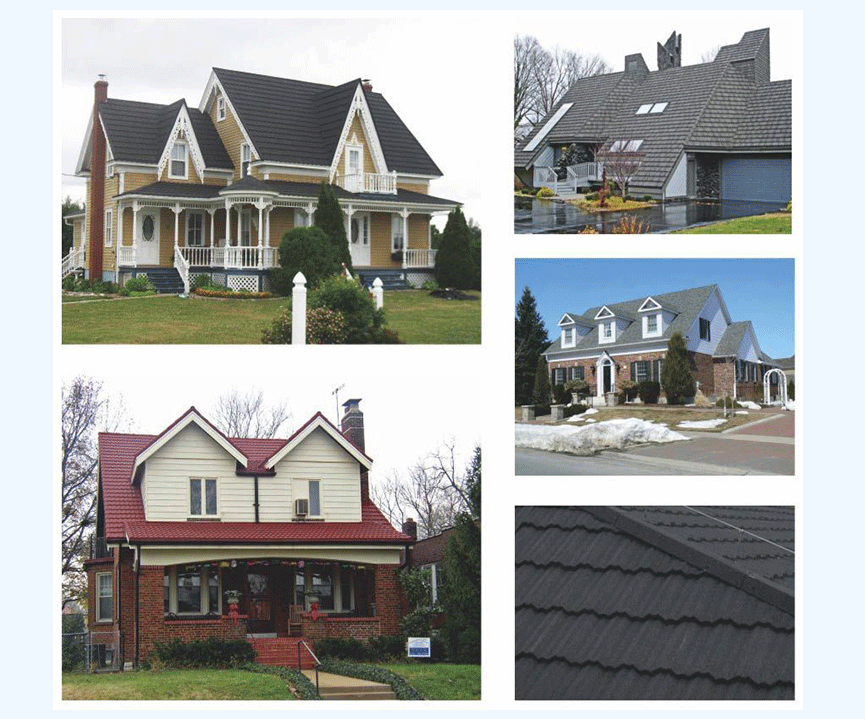 Qilin Tile Industry Antique Tile Metal Tile Waterproof and Durable Villa Roof Installation Convenient