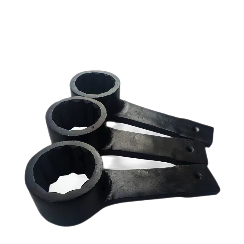 Knocking convex hexagonal wrench, heavy-duty steel 12 angle wrench, blackened 45 # steel ring wrench