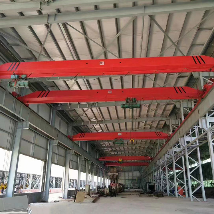 Single beam lifting equipment, 5-ton electric bridge explosion-proof aerial crane, steel structure warehouse, square box bridge crane