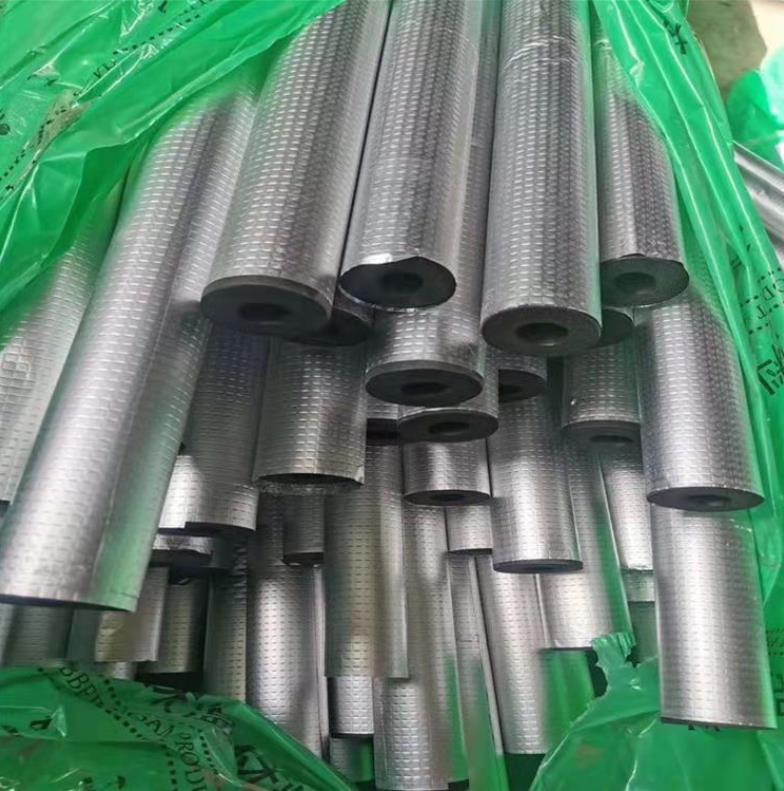 Wenshan Shangqiu Opened Aluminum Foil Rubber Plastic Insulation Pipe Tongling Panjin Pipeline Sound Insulation and Noise Reduction