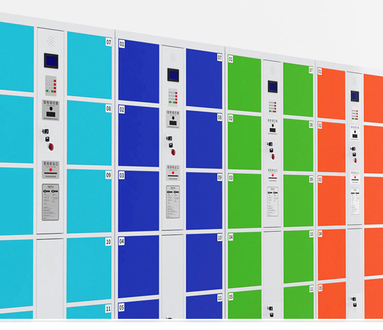 Supermarket electronic storage cabinets, shopping malls, fingerprint barcodes, intelligent storage, WeChat scanning, card swiping, storage cabinets, factory wholesale