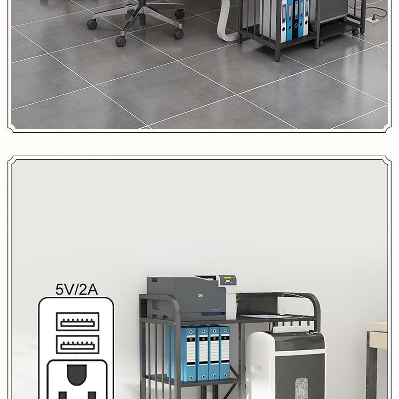 The printer bracket with storage and charging station supplied by the source manufacturer can be exported, which is suitable for Small office/home office