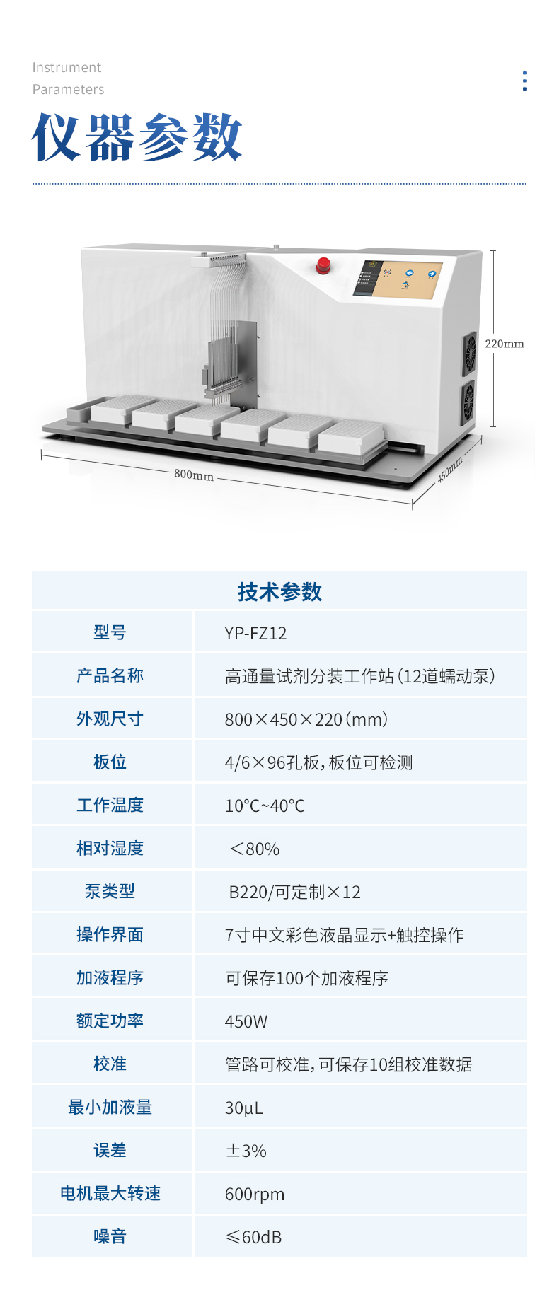 Separation Workstation Laboratory High throughput Reagent Packaging Workstation Youyunpu YP-FZ12