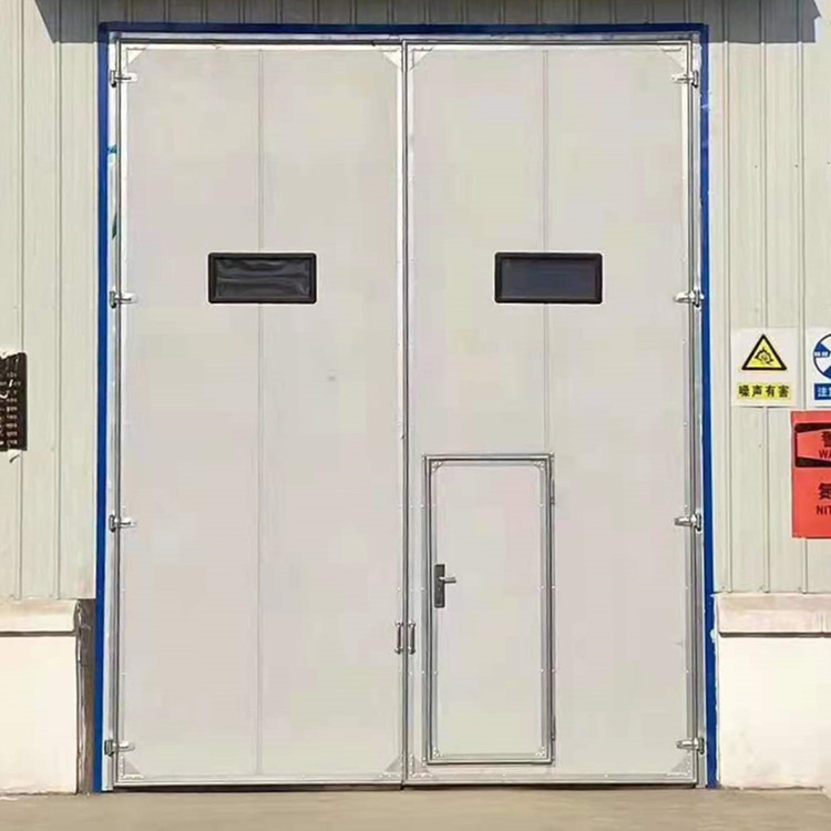 Factory workshop industrial gate, color steel plate sliding door, garage electric folding door, grain storage insulation door