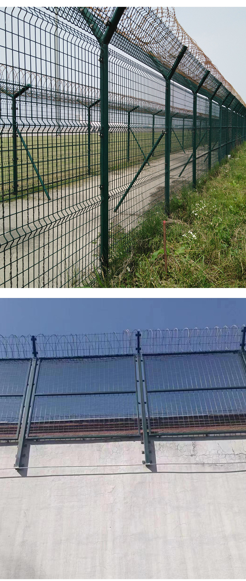 Hengding galvanized barbed wire mesh, plum blossom barbed sheet steel mesh wall, airport protective fence can be customized