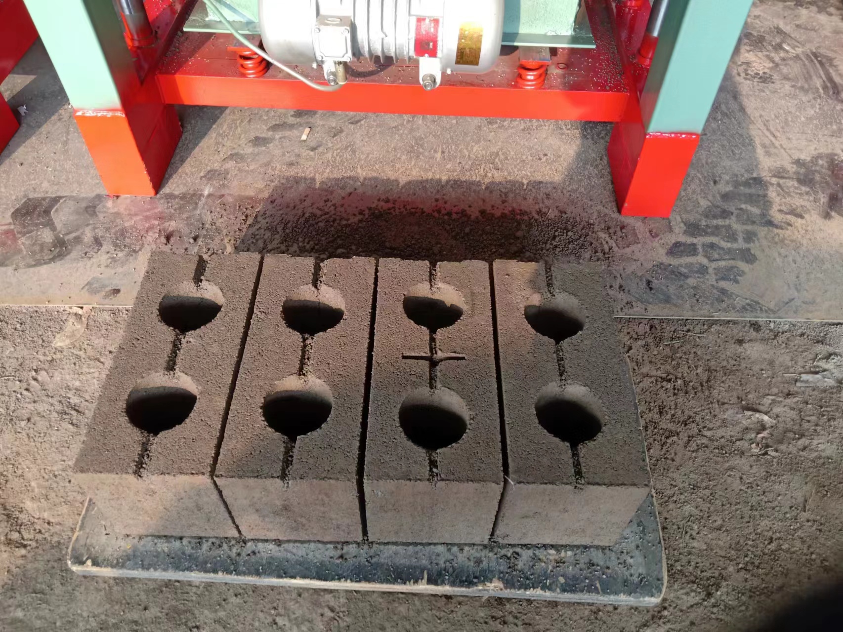 Small manual hollow brick making machine Construction waste unburned brick machine mold accessories cement cushion block forming mold