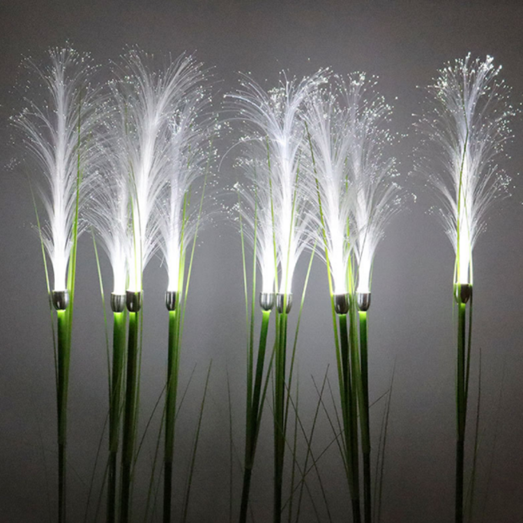 LED round ball reed light, low-voltage outdoor waterproof park lawn decoration, ground plug light, warm light