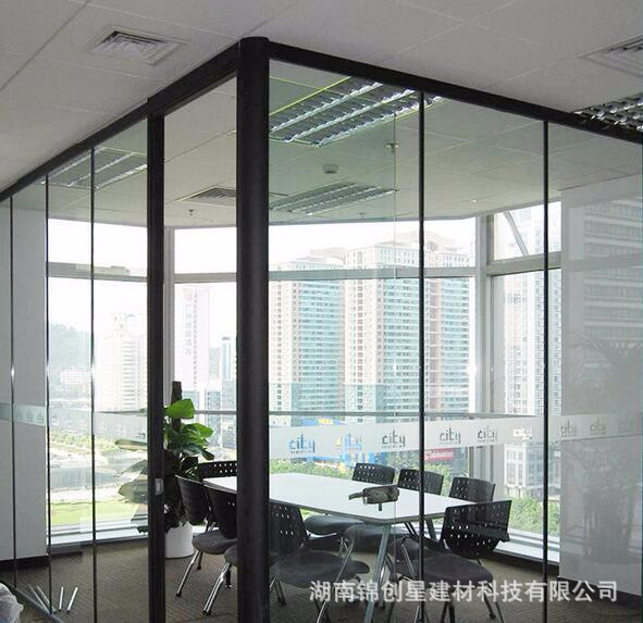 Office glass partition wall, double glass louver partition, hotel office glass partition, fireproof partition