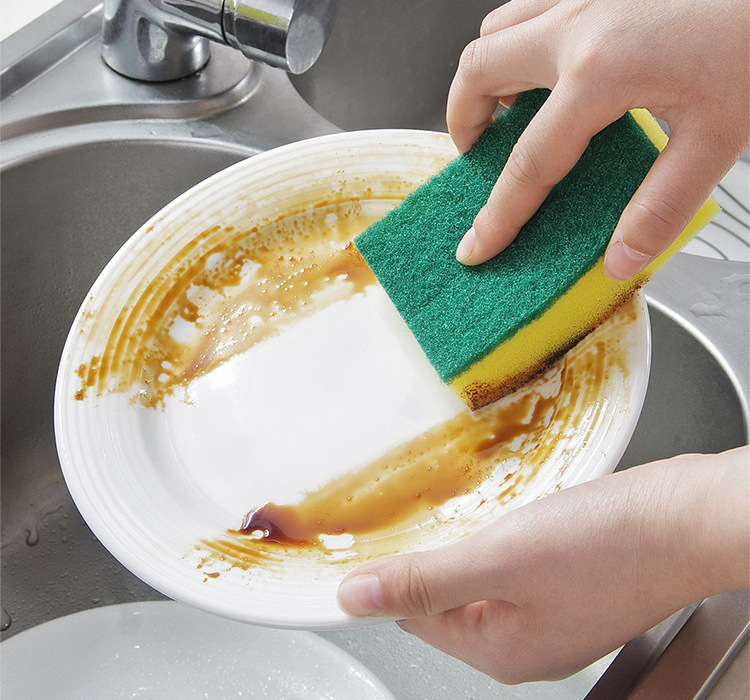 Dishwashing Sponge Block Magic Wipe Kitchen Supplies Cleaning Brush Pot Brush Bowl God Tool Sponge Cleaning Cloth