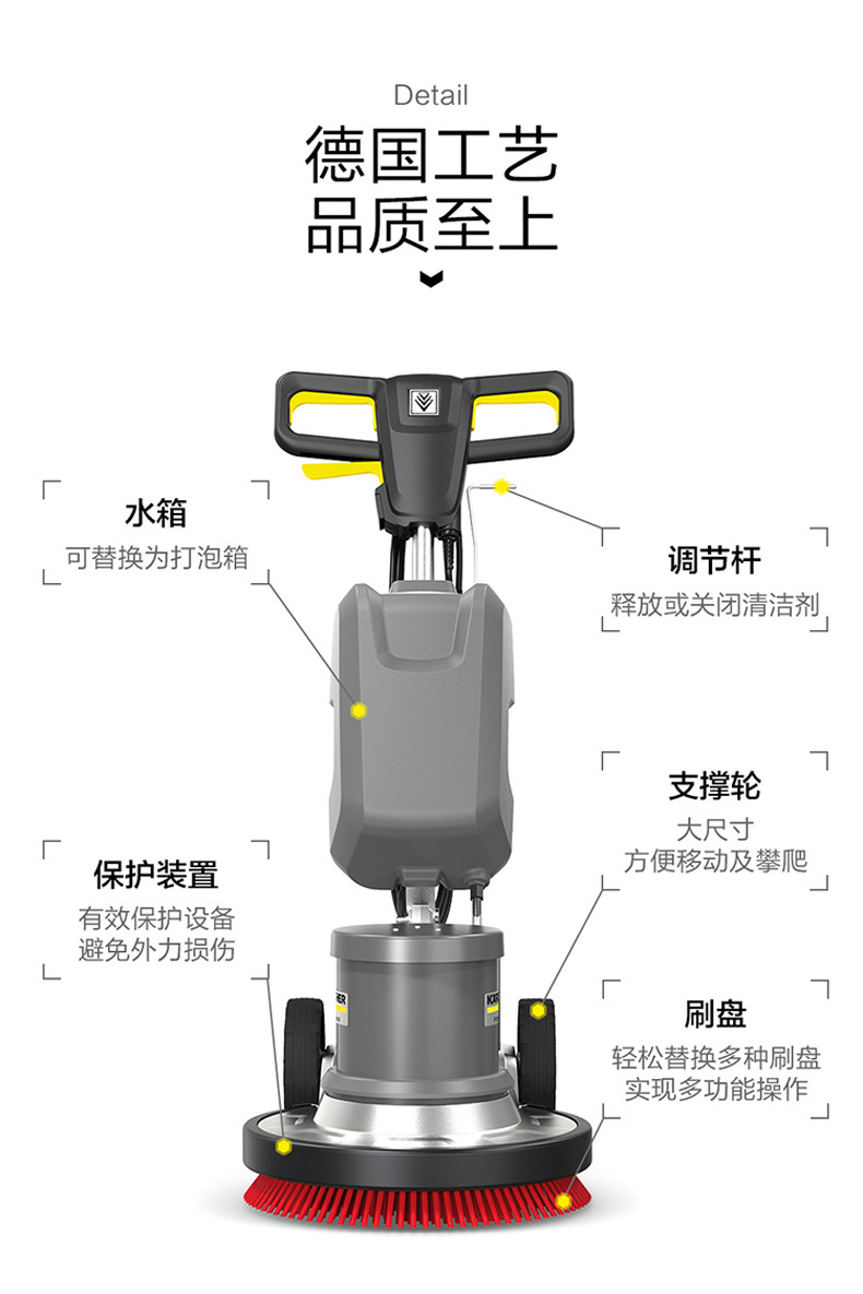 Karcher Hand Pushed Fully Automatic Factory Industrial Sweeper Washing Machine BDS 43/150 C, Germany