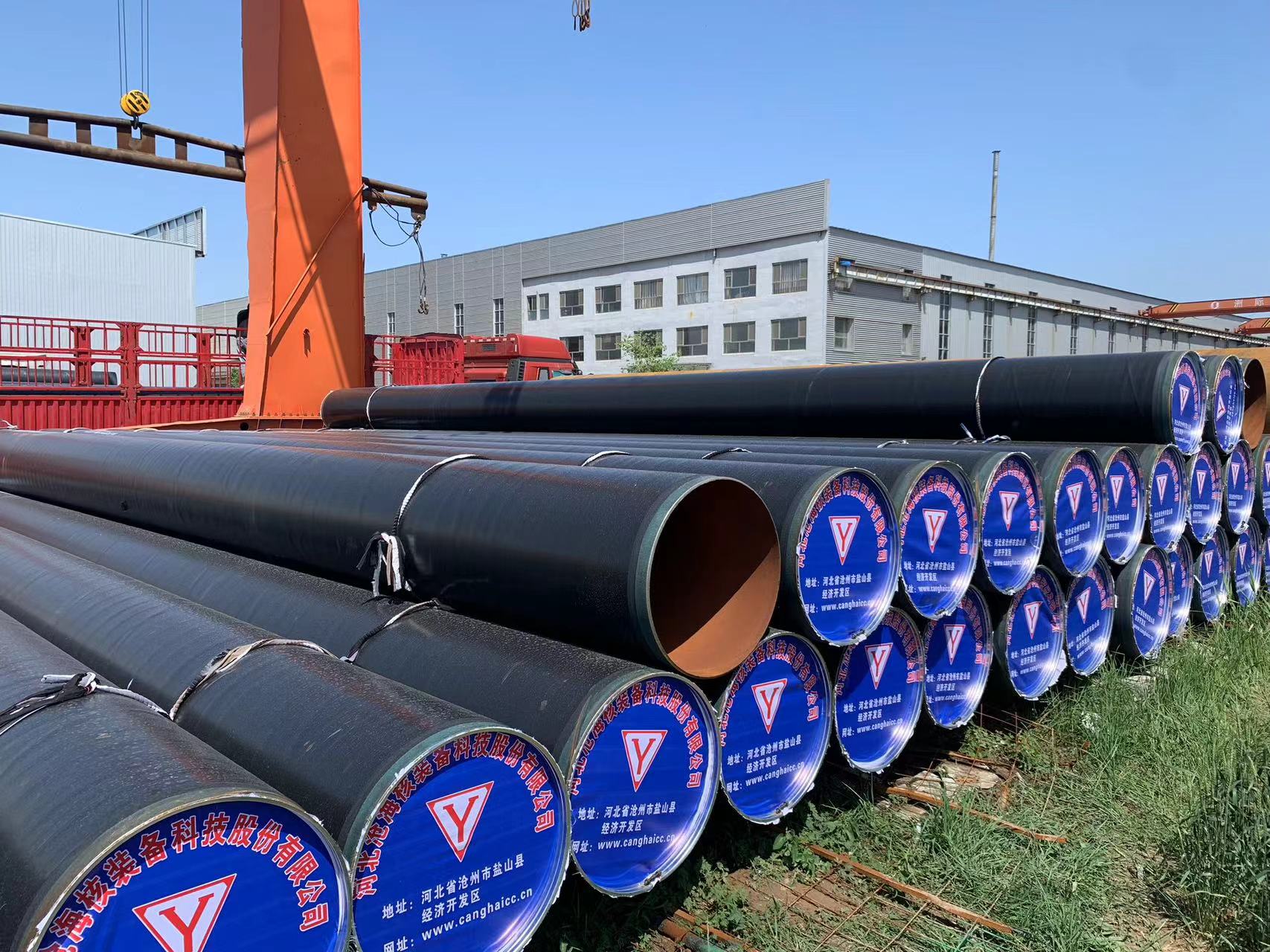 Fangda 3PE anti-corrosion steel pipe large diameter anti-corrosion pipeline composite inner and outer coated steel pipe TPEP