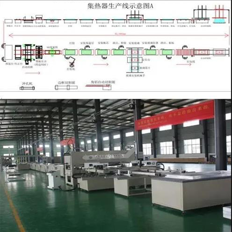 Plate solar collector production equipment CNC semi-automatic copper tube Hole punch, high-precision drilling