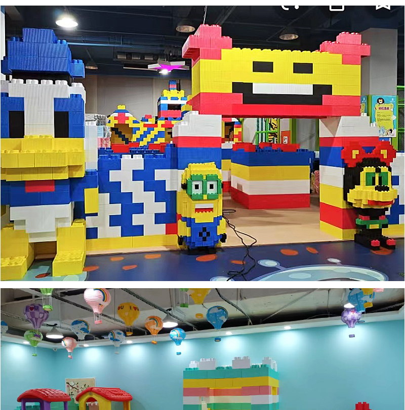 Large indoor EPP foam building block park mall children building block castle assembly building block wall playground