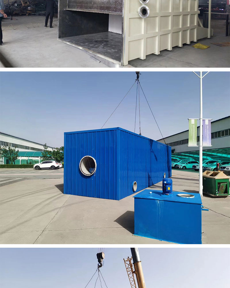 Zhenkuo fiberglass deodorization box biological filter for aquaculture wastewater, odor and waste gas biological purification box