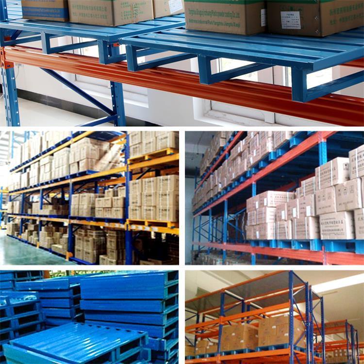 Selected manufacturers of steel pallets, Shitong, produce load-bearing strong metal iron pallets, with two sides forked and half fully paved for corrosion resistance