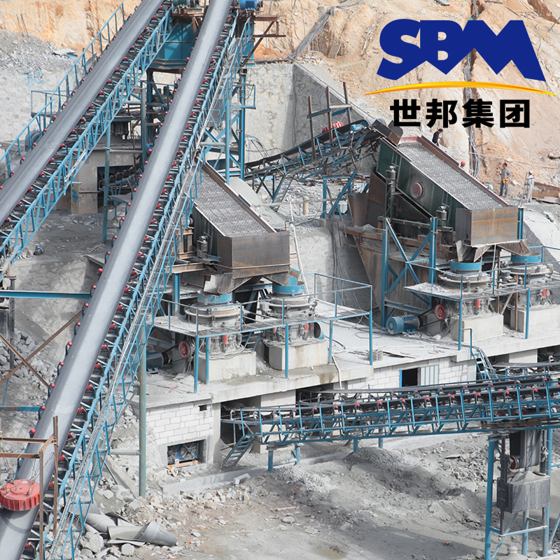 Sand and gravel aggregate production line crushing construction stone crushing tire moving impact crusher