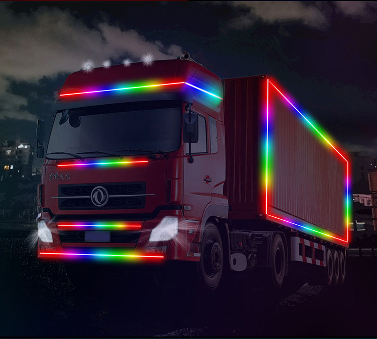 24V truck 2.4m waterproof light strip with illusion running horse streamer light and ranger light strip