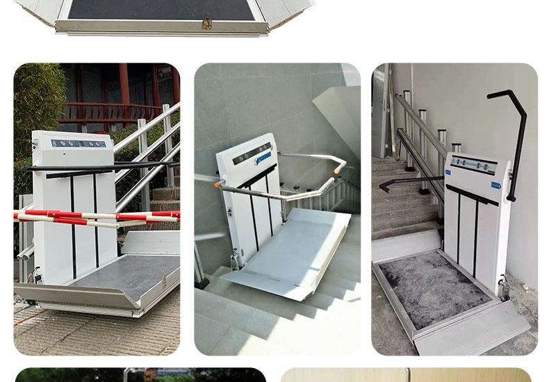 Oblique hanging lifting platform, accessible wheelchair for disabled people, indoor corridor elevator, Haiweipai