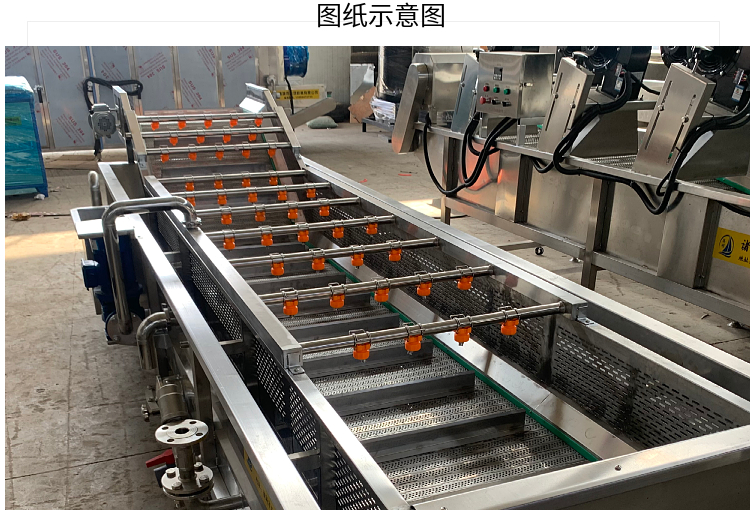 Poverty Alleviation Project Peanut Mud and Sand Removal Bubble Cleaning Machine Fruit and Vegetable Cleaning Production Line Central Kitchen Vegetable Washing Machine