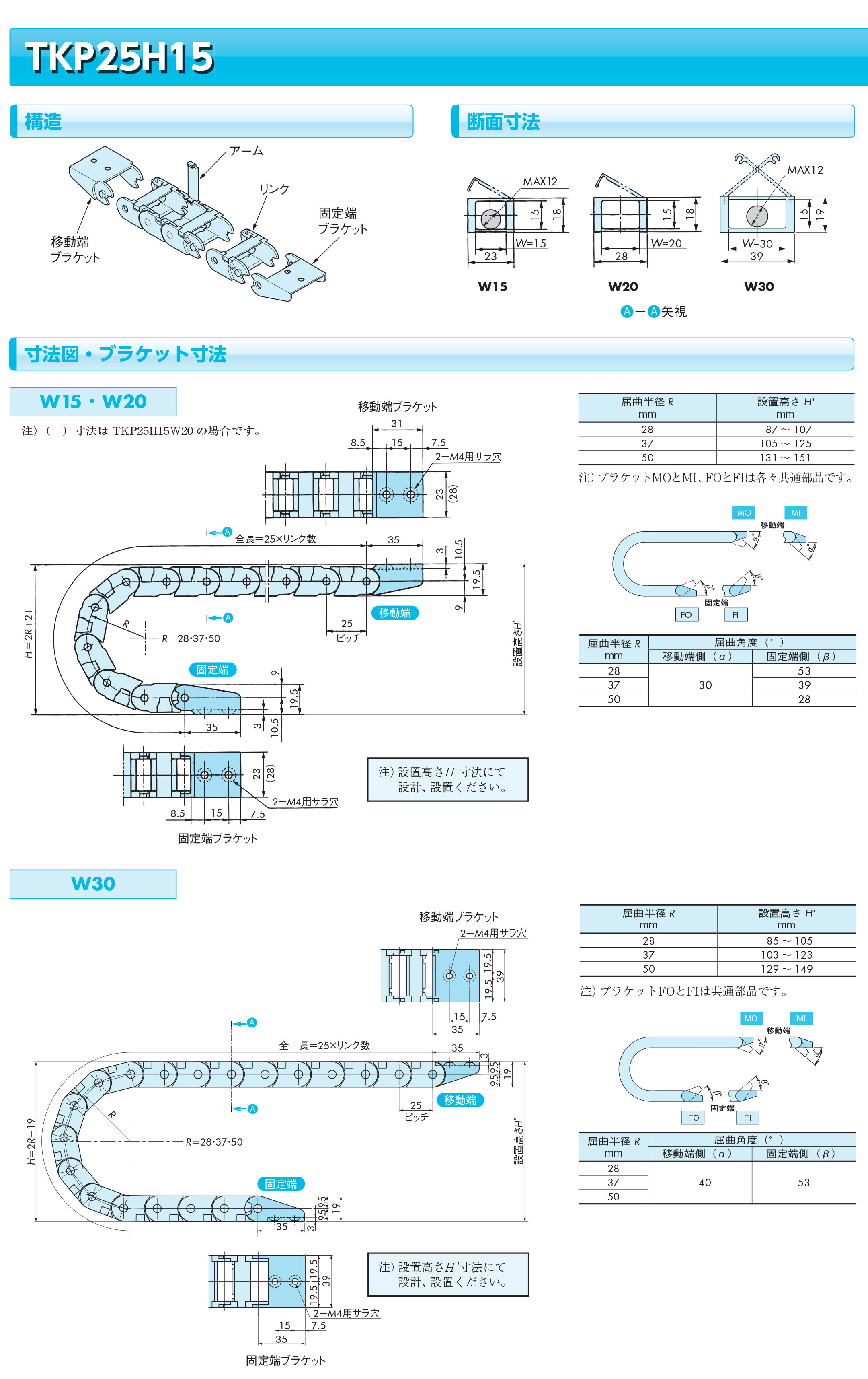 Chunben plastic cable TKP25H15 German Jia Bao Lai tank chain TKP0250